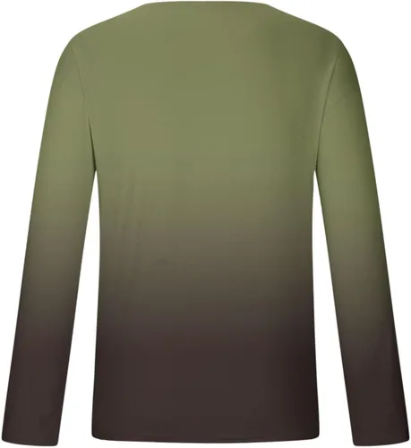 Vista 5 de Muscularfit Camisas de manga larga para hombre, estilo casual, color degradado, sueltas, con gráficos, para otoño, sudaderas atléticas