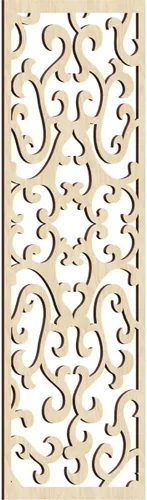 Vista 152 de 9 3/8 pulgadas de ancho x 24 3/8 pulgadas de alto x 1/4 de alto Smithfield paneles de pared de madera con calado, abedul
