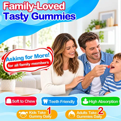 Vista 7 de 90 unidades Gomitas veganas con suplemento Omega 3 para adultos y niños