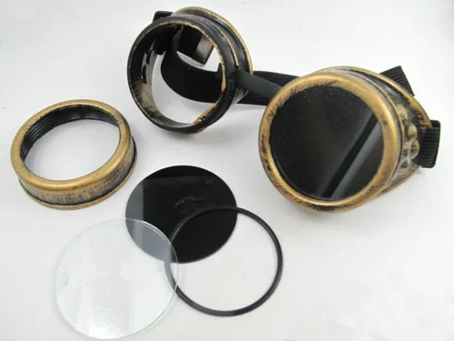 Vista 4 de Gafas Steampunk Gafas Vintage Soldadura Gótica (Copper)