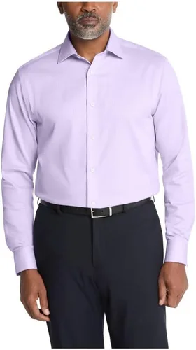 Vista 16 de Calvin Klein Camisa de vestir para hombre, ajuste regular, sin planchado, elástica, sólida Ceniza