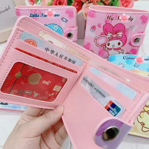 Vista 5 de ACUOTN Monedero de dibujos animados lindo de anime, cartera de cuero, regalos de cumpleaños, Icecreamcandy-Kitty