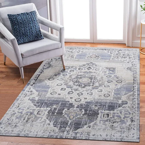 Vista 31 de NAAR PAYAS - Alfombra de área de 2 x 3 pies, diseño geométrico beige para sala de estar, dormitorio y comedor