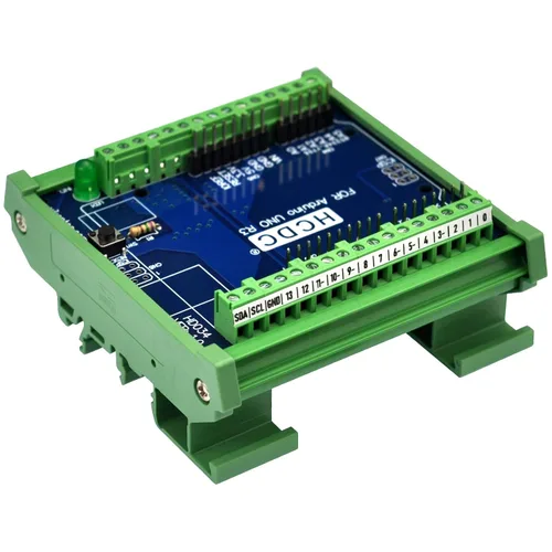 Vista 3 de Módulo de bloque de terminales de ruptura de pinout de montaje en carril DIN para Arduino UNO R3
