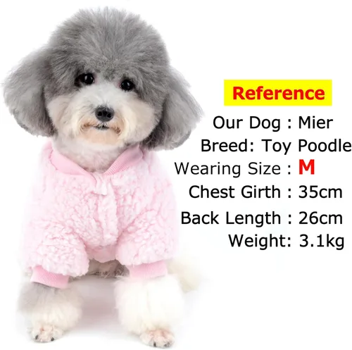 Vista 3 de Zunea Suéter de invierno para perros pequeños, ropa de vellón para cachorros, sherpa cálida chaqueta de chihuahua, ropa de otoño para mascotas
