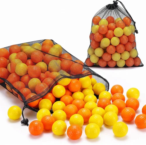 Vista 11 de 200 pelotas de espuma para práctica de golf, bolas de entrenamiento de vuelo limitadas, suaves para columpio al aire libre, entrenamiento