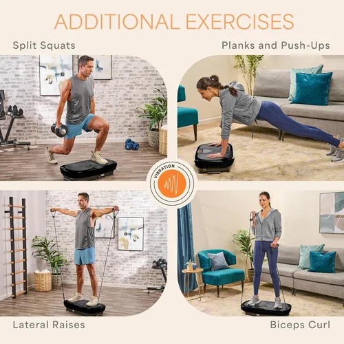 Vista 7 de Lifepro Rumblex Max 4D Vibration Plate Exercise Machine with 99 Speeds 3 Motors, 500 lb Capacity, 16 Presets, Resistance & Mini Bands — Vibration