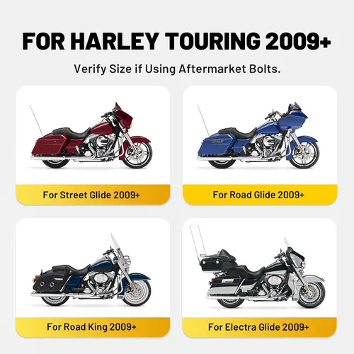 Vista 3 de FSFY - 2 piezas de cubierta de tuerca de perno de goma impermeable negra apta para motocicleta Harley Touring