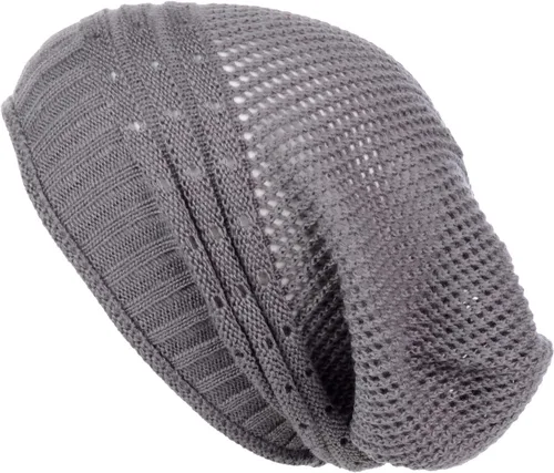 Vista 2 de BYOS - Gorro de punto de ganchillo largo y holgado para mujer