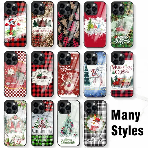 Vista 4 de Fundas de teléfono navideñas para niños, cubierta de silicona personalizada para iPhone 11, 12, 13, 14, 15, 16, 17 Pro Max Plus Mini X 7 8 SE