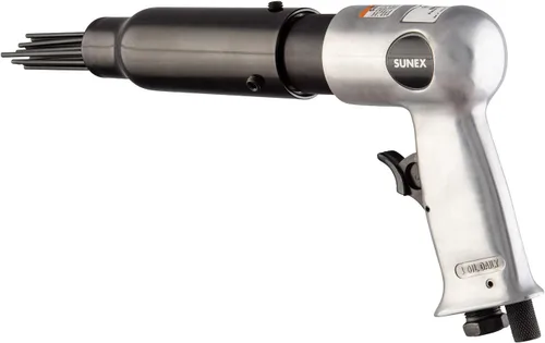 Vista 2 de Sunex SX246 - Escalador de agujas con empuñadura de pistola y martillo neumático Ingersoll Rand 114GQC - Juego de cinceles de 3 piezas