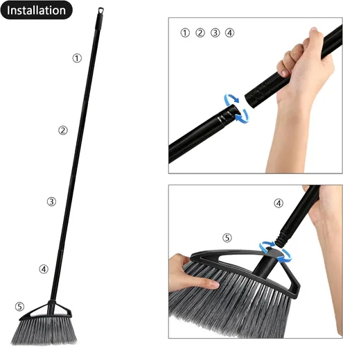Vista 7 de Escobas para barrer interiores, escobas de casa para barrer interiores, escoba angular para pisos, escoba de cocina, escoba de piso aplicada