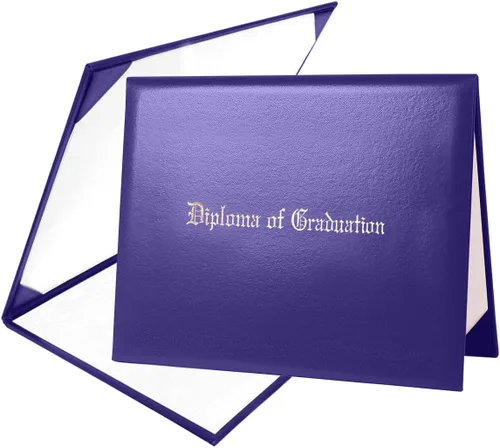 Vista 35 de Funda para diploma 8.5x11 de cuero sintético acolchada para certificados, color negro Cubierta de certificado de premio de grado de diploma