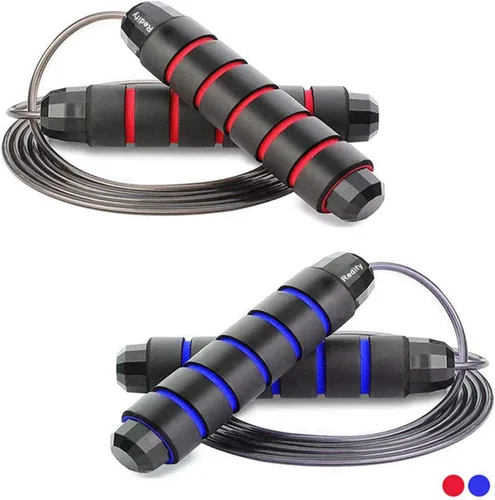Vista 11 de Redify Cuerda de saltar, cuerdas de saltar para fitness, para mujeres, hombres y niños, cuerda de salto de velocidad para entrenamiento