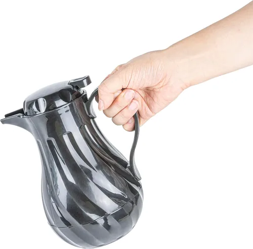 Vista 11 de Restaurantware Jarra térmica para café, paquete de 1 servidor de café aislado de plástico de 20 onzas con mango ergonómico, cafetera negra