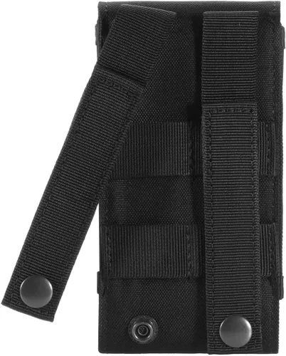 Vista 2 de Urvoix(TM) Bolsa Army Camo Molle negra para funda para celular tamaño L para llevar en el cinturón