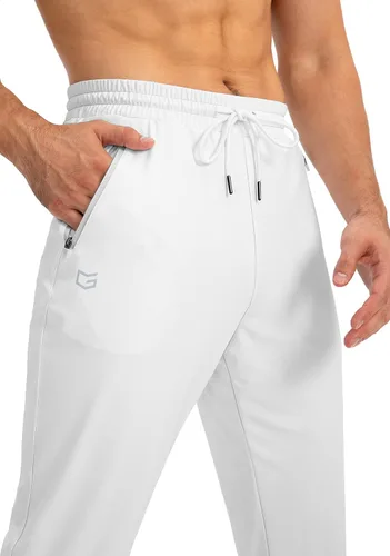 Vista 4 de G Gradual Pantalones deportivos para hombre con bolsillos con cremallera, pantalones deportivos cónicos para entrenamiento, correr, correr