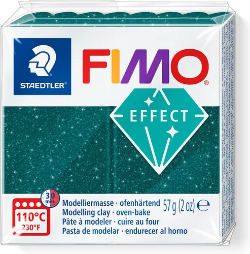 Vista 17 de Staedtler FIMO Effects Arcilla Polimérica - Arcilla para Hornear en Horno para Joyería, Escultura, Azul Translúcido 8020-374