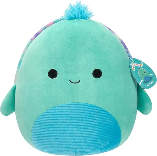 Vista 10 de Squishmallows Original 12 pulgadas Caine la tortuga de cuero naranja con gafas – Peluche oficial Jazwares (tamaño mediano)