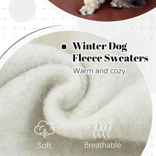 Vista 4 de FUAMEY Sudadera con capucha para perro, suéter de forro polar para invierno, sudadera cálida para mascotas con bolsillo, atuendo suave y cálido