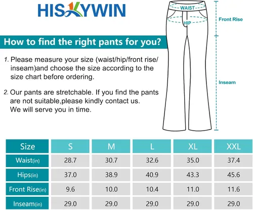Vista 6 de HISKYWIN Womens Dress Pants Stretch Work Office Business Slacks Comfy Yoga Golf Pants with Pockets