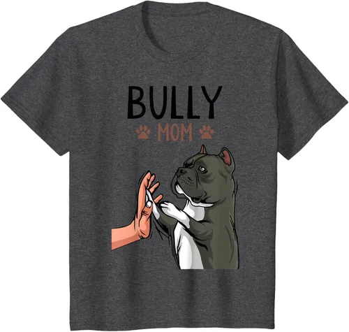 Vista 36 de American Bully Mom Cute Dog Mama Camiseta divertida para mujer, Blanco, S