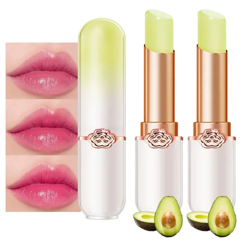Vista 12 de evpct 2 piezas de bálsamos labiales tintados de aloe vera, cambio de color PH, barra de labios de larga duración, bálsamo labial, mancha, set de 2