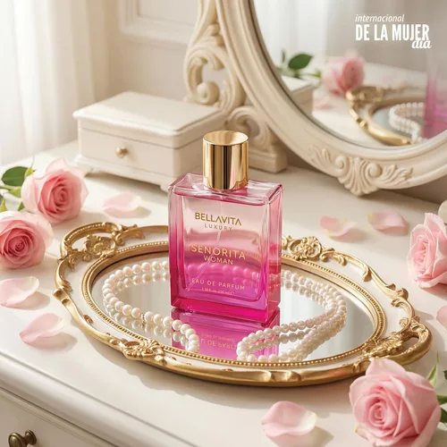 Vista 2 de Bella Vita Luxury SENORITA Perfume para Mujeres (3.4 fl.oz) Fragancia Floral y Afrutada con Granada, Menta y Almizcle Notas de Yuzu y Loto