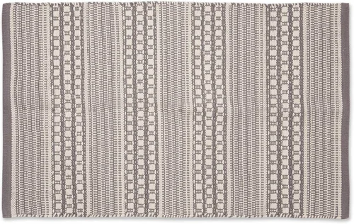 Vista 8 de DII Colección Woven Rugs Tejida a mano, 2x3', rayas Dobby de alcachofa