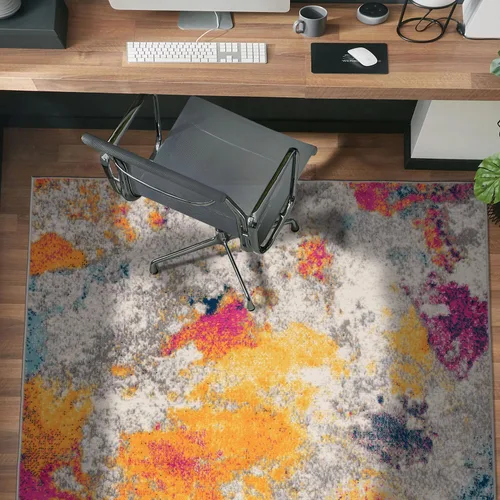 Vista 18 de Rugshop - Alfombra moderna y abstracta de la colección Sky, 2 x 3 pies, multicolor