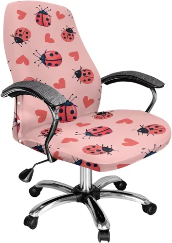 Vista 9 de Funda para silla de oficina de mármol morado, lavable, funda para silla de escritorio, fundas para silla de computadora para silla giratoria, silla