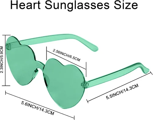 Vista 2 de AEAHALY Gafas de sol con forma de corazón para mujer gafas de sol en forma de corazón Gafas de corazón