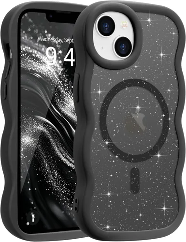 Vista 108 de Pepmune - Funda para iPhone 12 Pro Max con marco ondulado y estructura rígida, color mate claro, cubierta trasera unisex, compatible con Magsafe