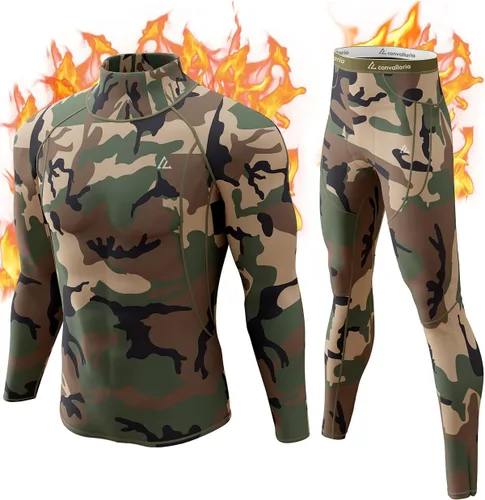 Vista 84 de Conjunto de ropa interior térmica para hombre, ropa interior larga 1#verde militar