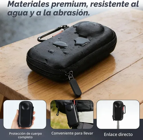 Vista 5 de Kit de protección de cámara para insta 360 X4 Air Accesorios Incluye-Protector de pantalla/Protector de lente/cubierta protectora de silicona/funda