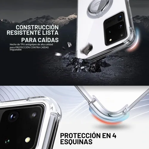 Vista 4 de Silverback Funda transparente para Samsung Galaxy S20 Ultra con soporte