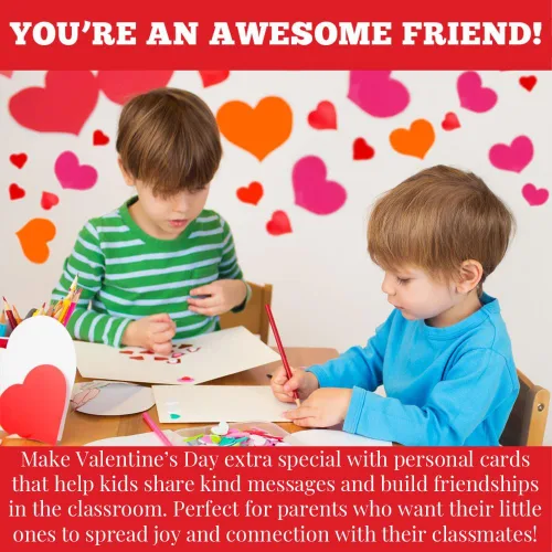 Vista 9 de AmandaCreation - Tarjetas para el día de San Valentín con chispas de chocolate con chispas de chocolate para regalar a amigos y compañeros de clase