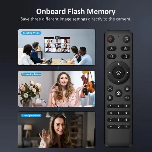 Vista 7 de NexiGo Iris, cámara web 4K AI con sensor Sony de 1/1.8", memoria flash integrada, HDR, PiP, control estilo DSLR, encuadre/seguimiento automático