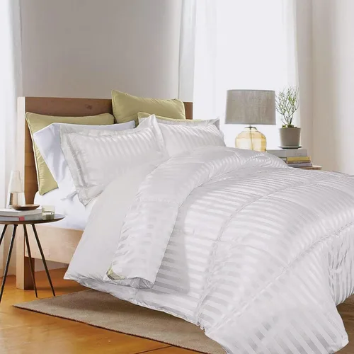Vista 13 de kathy ireland Home Essentials - Edredón de verano refrescante, edredón reversible de plumón alternativo, tamaño individual, hueso