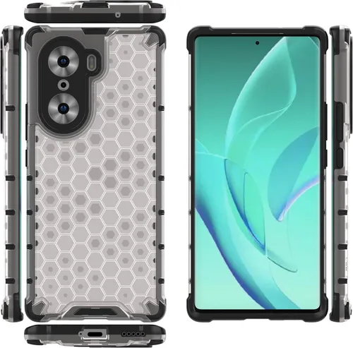 Vista 160 de Pzwoxukhov Funda compatible con Huawei Nova 3i, compatible con Huawei P Smart+ 2018 Honeycomb Anti-Drop Shock-Absorbing Case Negro