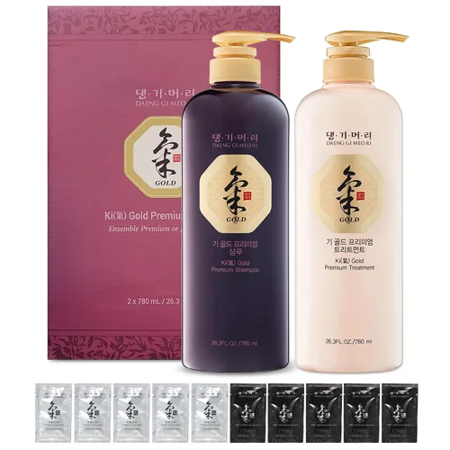 Vista 5 de DAENG GI MEO RI - Juego de champú, tratamiento y bolsa de viaje Ki Gold Premium (bolsa de 0.3 fl oz)