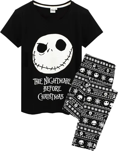Vista 2 de Pijama de Nightmare Before Christmas para mujer pantalón Skellington PJ Negro