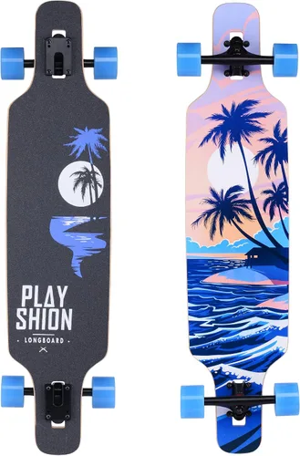 Vista 11 de Playshion Drop Through Freestyle - Patineta de tablero largo