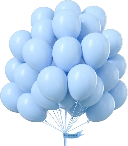 Vista 8 de 50 globos azules de 12 pulgadas y globos dorados 50 piezas de 12 pulgadas