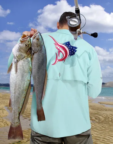Vista 2 de LRD Camisa de pesca de manga larga UPF 30 para hombre con botones