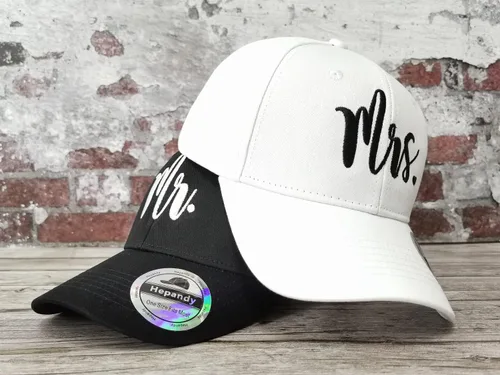 Vista 3 de Hepandy Mr Mrs Mom Dad Captain First Mate Mama and Mini Sombreros de béisbol