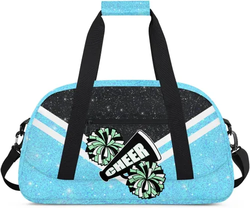 Vista 2 de Bolsa de gimnasio para animadoras, bolsa de lona para animadoras para mujer, bolsa de transporte para fin de semana, bolsa de viaje para animadoras