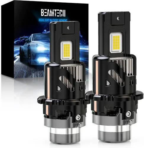 Vista 9 de BEAMTECH Bombilla D1S/D1R, 28000 lúmenes, 80 W, tamaño 1:1, 6500 K, niebla