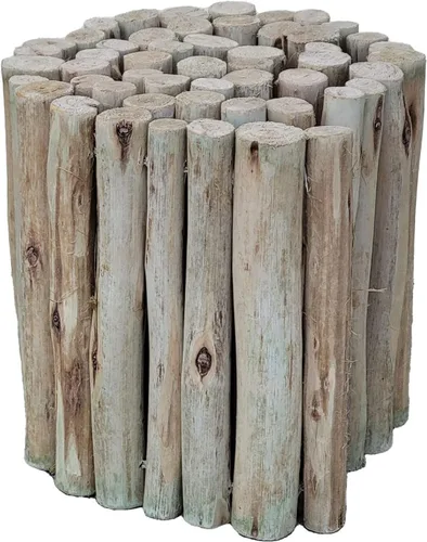 Vista 11 de Forever Bamboo Tronco sólido de madera de eucalipto natural para paisajismo, bordes, césped, jardín, vallas, bordes, 72 pulgadas de largo x 6