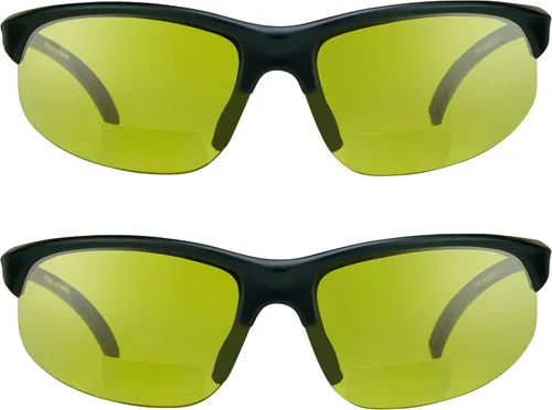 Vista 17 de proSPORT BIFOCAL - Lentes de sol tintados para hombre y mujer, alta definición, amarillo ámbar ahumado, +1.50 +1.75 +2.00 +2.25 +2.50
